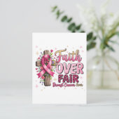 Brustkrebs-Bow 2025 T - Shirt | Awa Postkarte (Stehend Vorderseite)