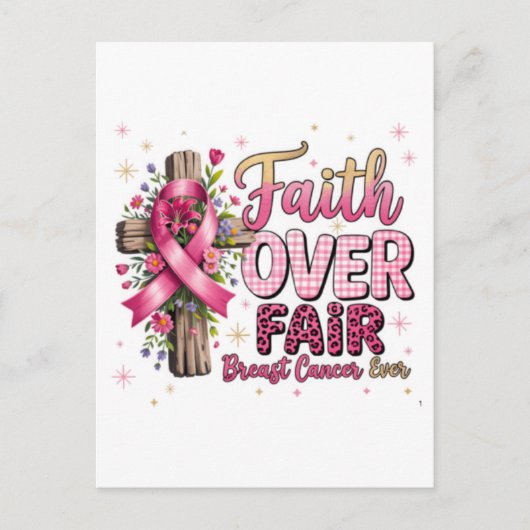 Brustkrebs-Bow 2025 T - Shirt | Awa Postkarte (Vorderseite)