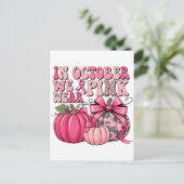 Brustkrebs-Bow 2025 T - Shirt | Awa Postkarte (Stehend Vorderseite)