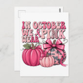 Brustkrebs-Bow 2025 T - Shirt | Awa Postkarte (Vorne/Hinten)