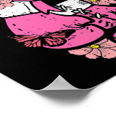 Brustkrebs Boxing Handschuh Rosa Band Bewusstsein  Poster (Ecke)