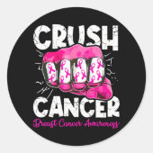 Brustkrebs-Brustkrebs-Sensibilisierungskampagne Runder Aufkleber (Vorderseite)