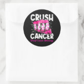 Brustkrebs-Brustkrebs-Sensibilisierungskampagne Runder Aufkleber (Tasche)