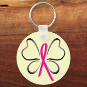 Brustkrebs-Butterfly-Schlüsselanhänger Schlüsselanhänger (Vorderseite)