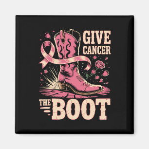 Brustkrebs-Cowboy geben Krebs das Boot Cowgirl Magnet