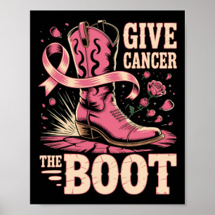 Brustkrebs-Cowboy geben Krebs das Boot Cowgirl Poster