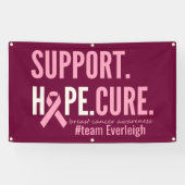 Brustkrebs Custom Personalisiert Banner Sign (Horizontal)