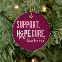 Brustkrebs Custom Personalisiert Ornament Holiday