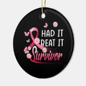 Brustkrebs, den ich hatte, ich schlage es überlebe keramik ornament (Links)