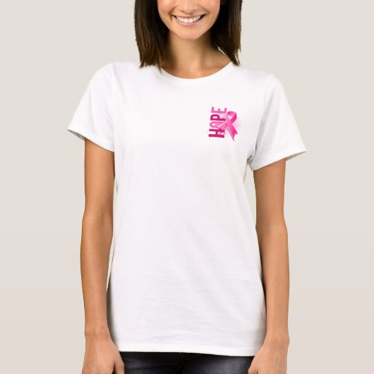 Brustkrebs der Hoffnungs-2 T-Shirt (Vorderseite)