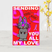 Brustkrebs, der Ihnen meine ganze Liebe schickt Karte (Gelbe Blume)