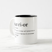 Brustkrebs des Kriegers, Geschenk des Krebskampfs  Zweifarbige Tasse (Vorderseite Links)