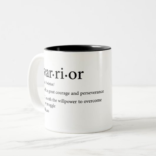 Brustkrebs des Kriegers, Geschenk des Krebskampfs  Zweifarbige Tasse (Vorderseite Links)