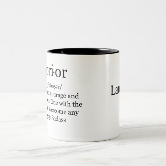 Brustkrebs des Kriegers, Geschenk des Krebskampfs Zweifarbige Tasse (Mittel)