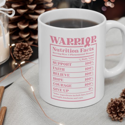 Brustkrebs des Kriegers Kaffeetasse