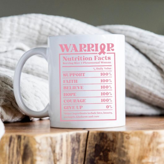 Brustkrebs des Kriegers Kaffeetasse