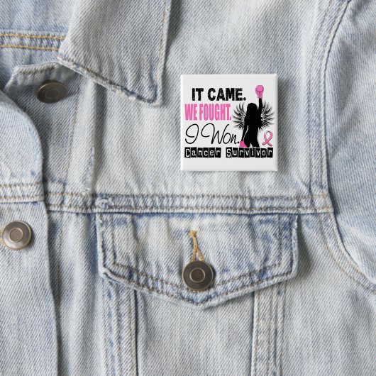 Brustkrebs des Überlebend-22 Button (Beispiel)