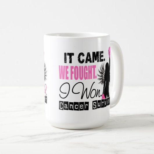 Brustkrebs des Überlebend-22 Kaffeetasse (VorderseiteRechts)