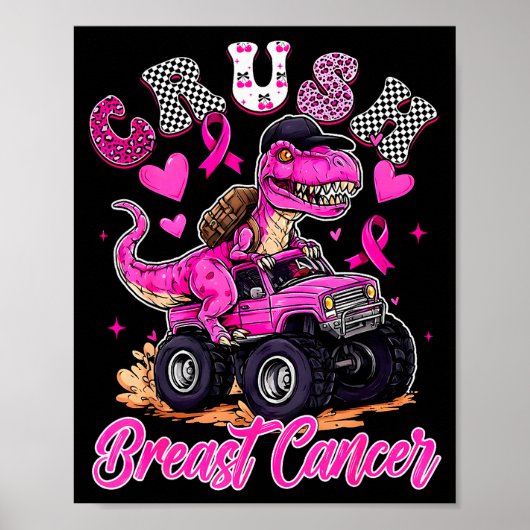 Brustkrebs-Dinosaurier-T-Rex-Monstertruck B zermal Poster (Vorne)