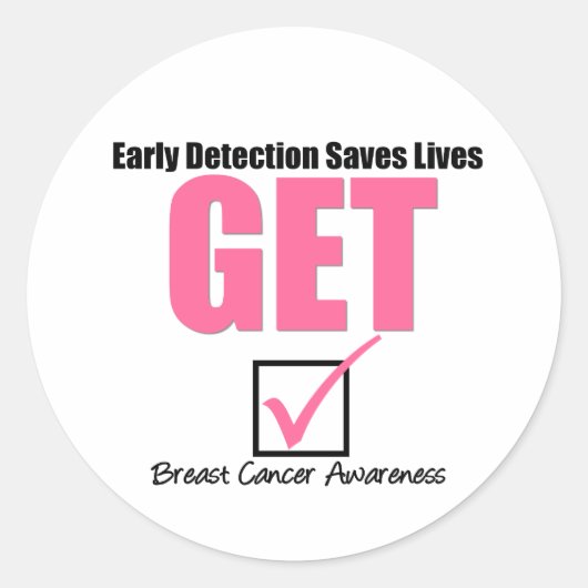 Brustkrebs erhalten überprüftes v4 runder aufkleber (Vorderseite)