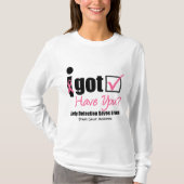 Brustkrebs erhalten überprüftes v5 T-Shirt (Vorderseite)