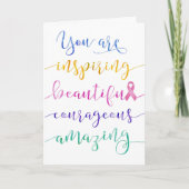 Brustkrebs - erinnern Sie sich, an wem Sie sind Karte (Vorderseite)