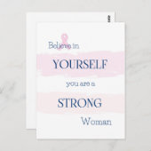 Brustkrebs - Ermutigung Postkarte (Vorne/Hinten)