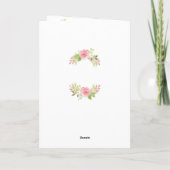 Brustkrebs-Ermutigungs-Karte mit rosa Rosen Karte (Rückseite)