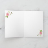 Brustkrebs-Ermutigungs-Karte mit rosa Rosen Karte (Innenseite)