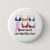 Brustkrebs: Finden Sie,/Kapital eine Heilung Button (Vorderseite)