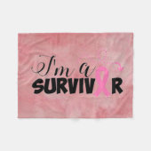 Brustkrebs Fleecedecke (Vorderseite (Horizontal))