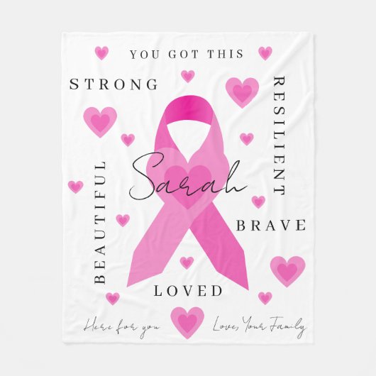 Brustkrebs Fleecedecke (Vorderseite)