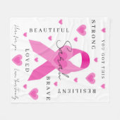 Brustkrebs Fleecedecke (Vorderseite (Horizontal))