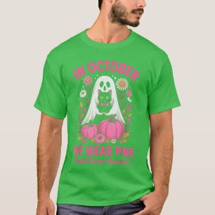 Brustkrebs Frauen Halloween Geister im Oktober tra T-Shirt