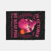 Brustkrebs Frauen Halloween im Oktober tragen wir Fleecedecke (Vorderseite (Horizontal))