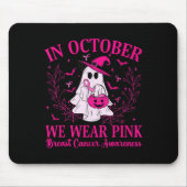 Brustkrebs Frauen Halloween im Oktober tragen wir Mousepad (Vorne)