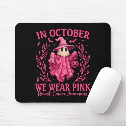 Brustkrebs Frauen Halloween im Oktober tragen wir Mousepad (Mit Mouse)