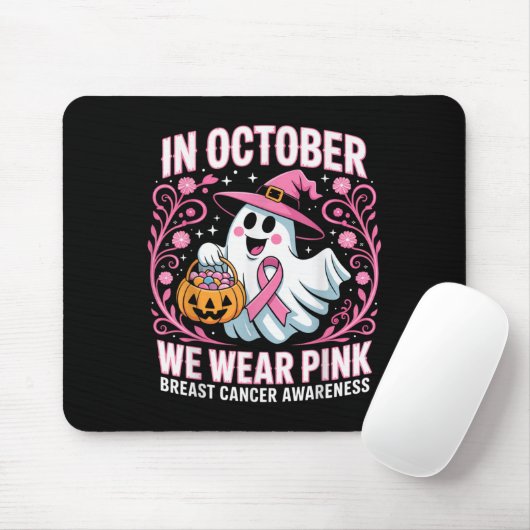 Brustkrebs Frauen Halloween im Oktober tragen wir Mousepad (Mit Mouse)