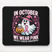 Brustkrebs Frauen Halloween im Oktober tragen wir Mousepad (Vorne)