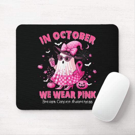 Brustkrebs Frauen Halloween im Oktober tragen wir Mousepad (Mit Mouse)