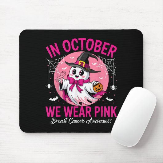 Brustkrebs Frauen Halloween im Oktober tragen wir Mousepad (Mit Mouse)