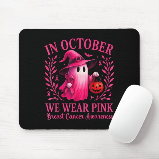 Brustkrebs Frauen Halloween im Oktober tragen wir Mousepad (Mit Mouse)