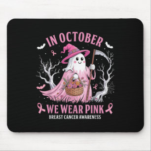 Brustkrebs Frauen Halloween im Oktober tragen wir  Mousepad