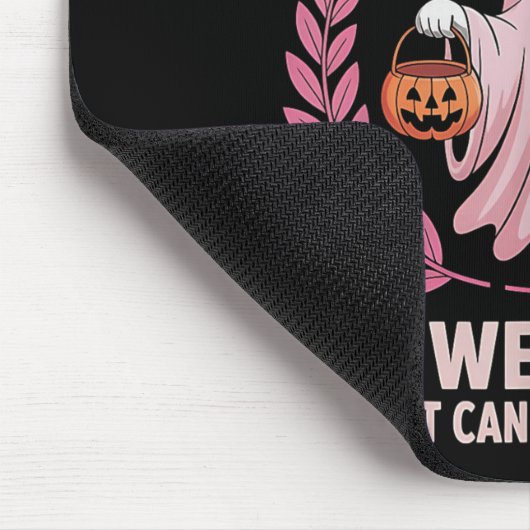 Brustkrebs Frauen Halloween im Oktober tragen wir Mousepad (Ecke)