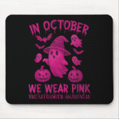 Brustkrebs Frauen Halloween im Oktober tragen wir Mousepad (Vorne)