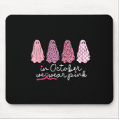 Brustkrebs Frauen Halloween im Oktober tragen wir Mousepad (Vorne)