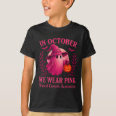 Brustkrebs Frauen Halloween im Oktober tragen wir  T-Shirt (Vorderseite)