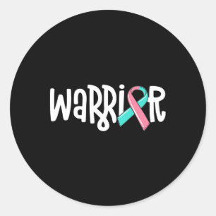 Brustkrebs-Früherkennungsmase für Warrior Brca Runder Aufkleber