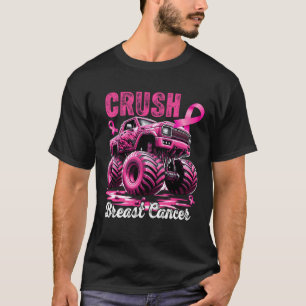 Brustkrebs-Frühwarnmonster Truck pink T-Shirt