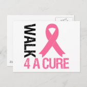 Brustkrebs für eine Heilung Postkarte (Vorne/Hinten)